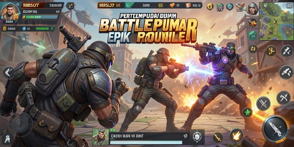 Tampilan seru gameplay 988SLOT dalam pertempuran Battle Royale.