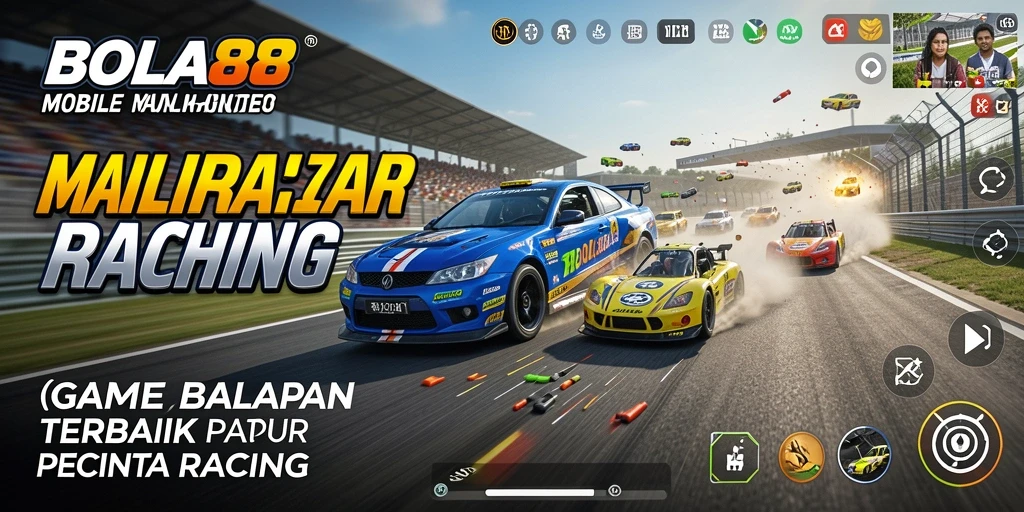 Tampilan gameplay BOLA88 dengan balapan menegangkan.