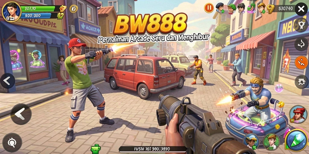 Tangkapan layar BW888 menampilkan aksi gameplay Arcade yang seru.
