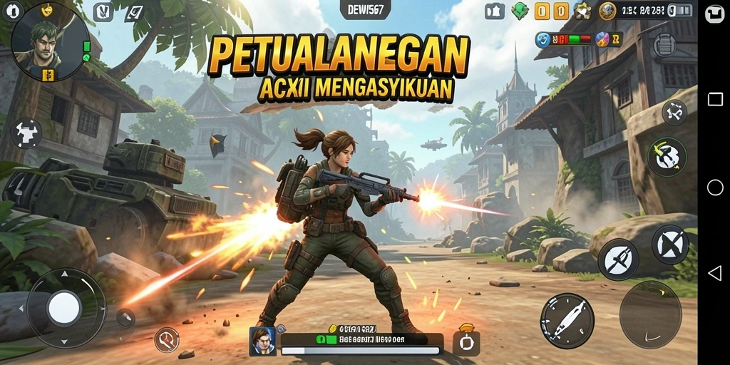 Tampilan gameplay seru dari DEWI567 yang penuh aksi.