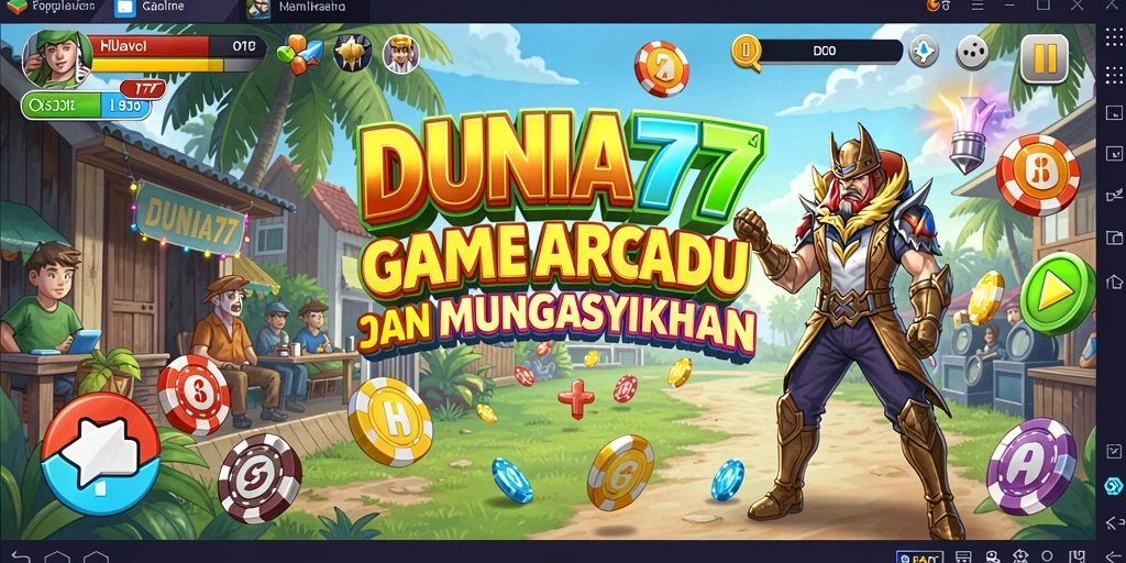 Screenshot utama DUNIA77 menampilkan gameplay seru dan menantang.