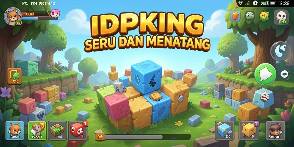 Tampilan gameplay seru IDPKING dalam menyelesaikan teka-teki.