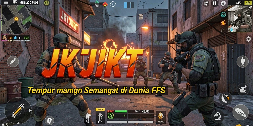 Tampilan gameplay menegangkan dalam <strong>JKTJKT</strong>, aksi tembak-menembak yang intens.
