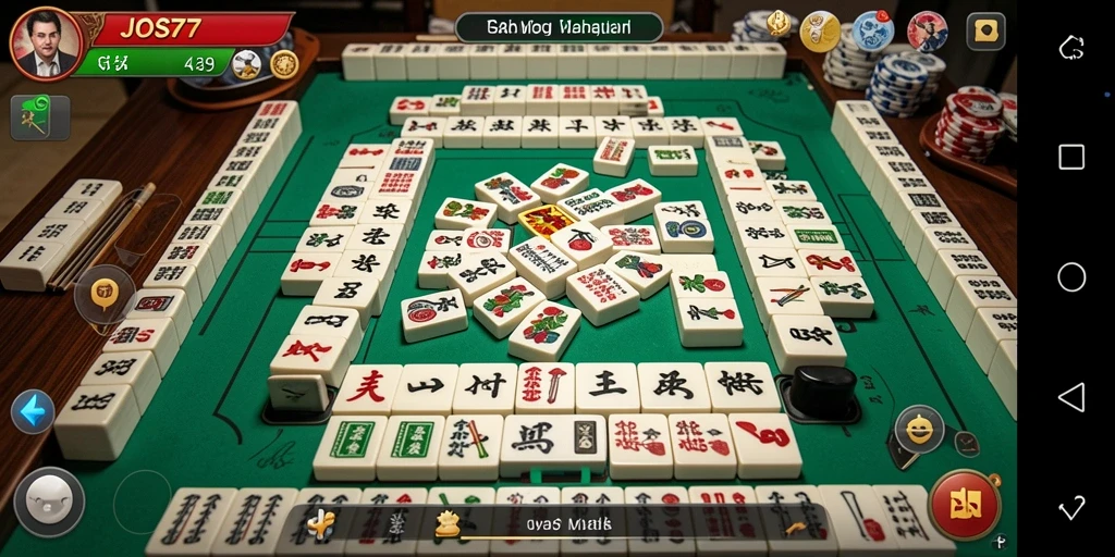 Tampilan gameplay Mahjong yang menantang dan seru di JOS77.