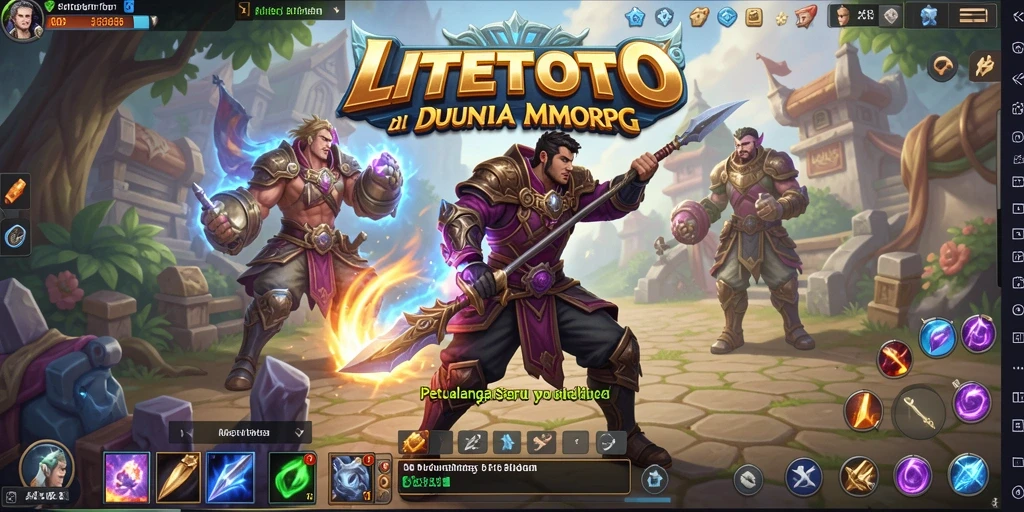 Screenshot LITETOTO menampilkan aksi seru dalam game MMORPG.