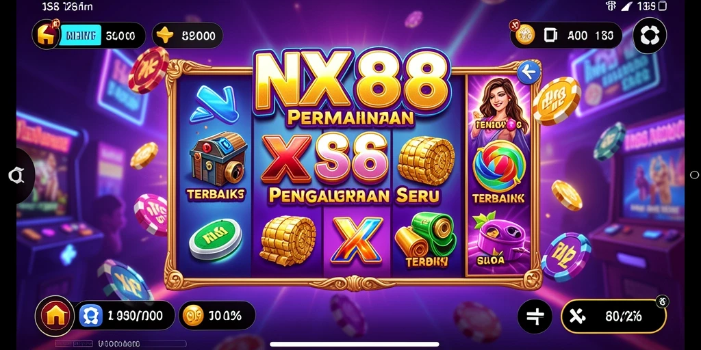 Screenshot NX888 menunjukkan gameplay slot yang menarik dan penuh warna.