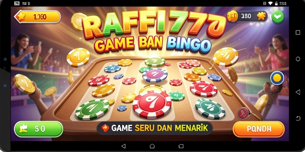 Screenshot utama RAFFI777 menampilkan gameplay Bingo yang mengasyikkan.