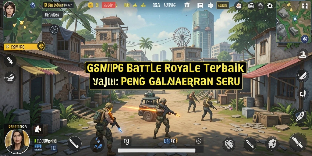 Screenshot RSNVIP6 menampilkan aksi seru dalam gameplay Battle Royale.