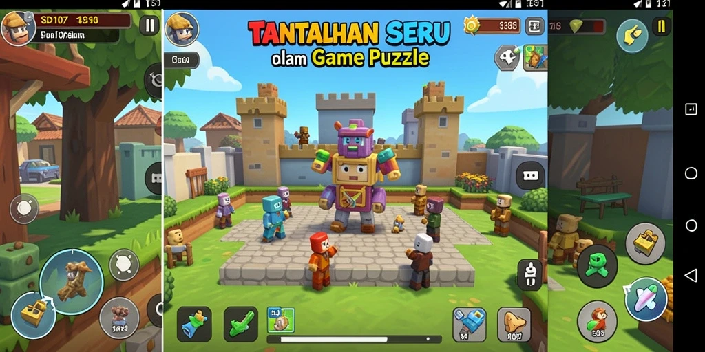 Screenshot utama SD107 menampilkan gameplay menarik dalam permainan Puzzle.
