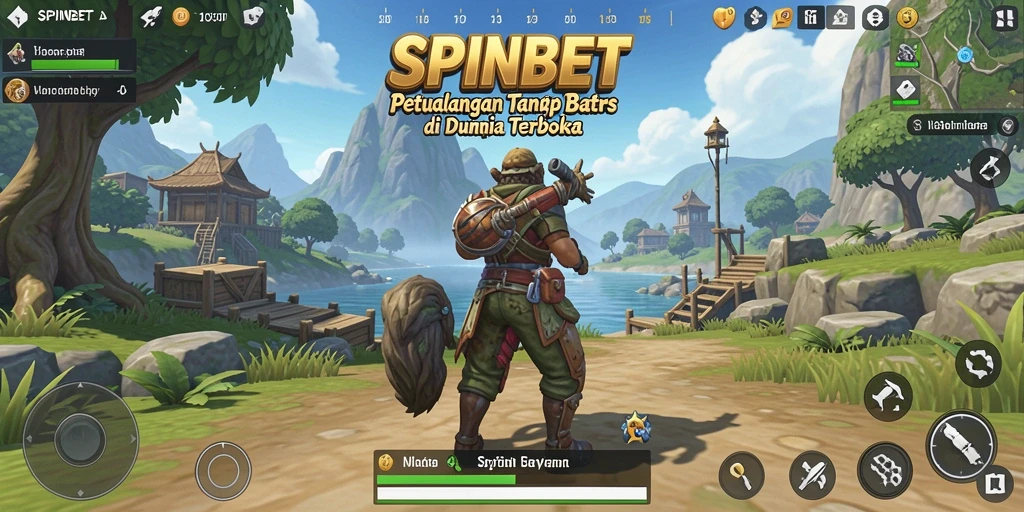 Screenshot menampilkan petualangan seru di dunia terbuka SPINBET.