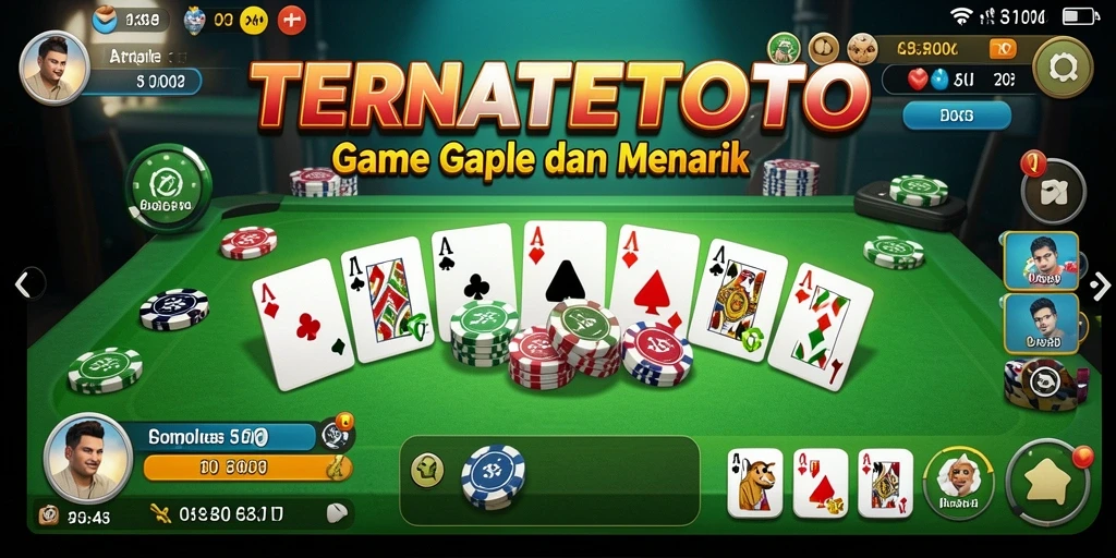 Tampilan screenshot TERNATETOTO dengan gameplay Gaple yang seru.
