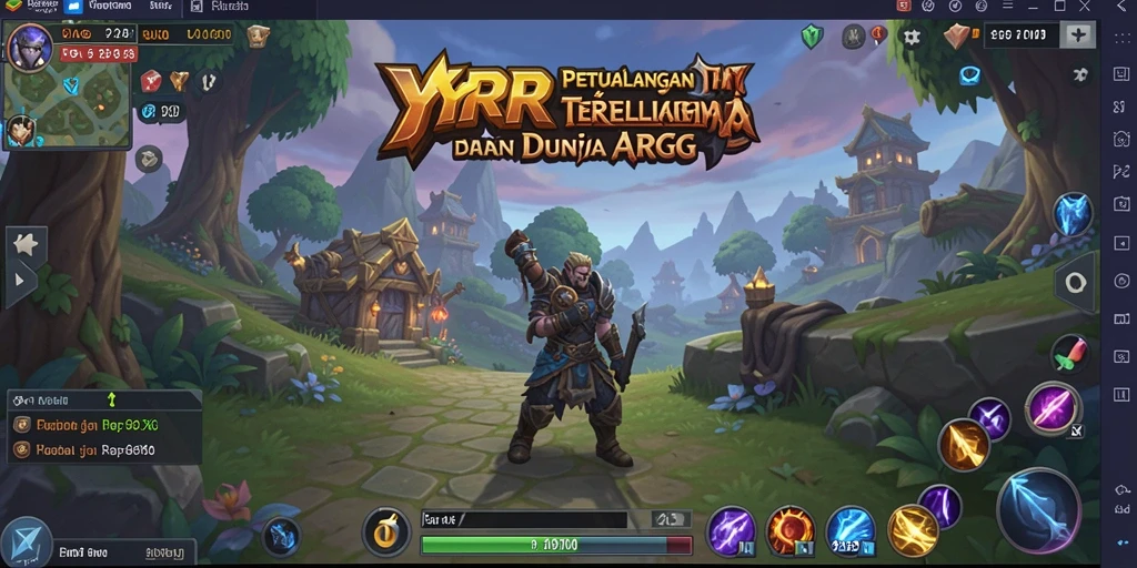 Screenshot gameplay <strong>YYRR</strong> yang menampilkan pertarungan epik dan grafis yang menarik.